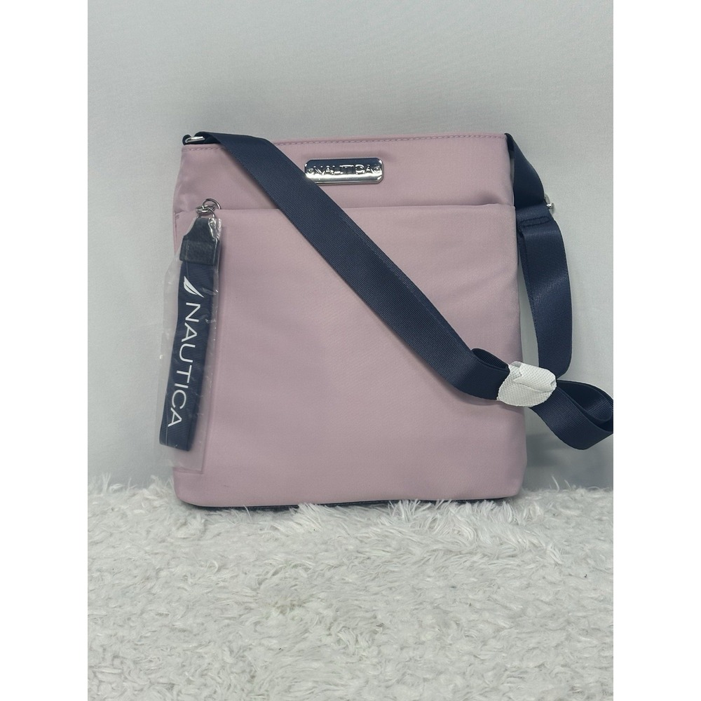 New Nautica Womens Diver Nylon Crossbody Bag Purse Lilac Rose‎ Travel